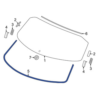 Acura OE - Rear Lower Back Glass Weatherstrip