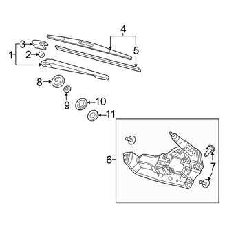 Acura OE - Lift Gate - Wiper & Washer Components