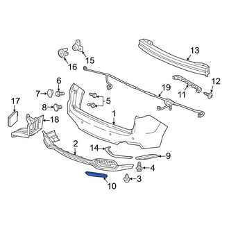 Acura OE - Rear Right Reflector Panel