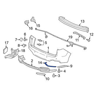 Acura OE - Rear Left Bumper Trim
