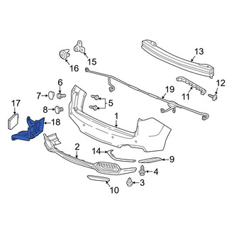 Acura OE - Rear Left Blind Spot Detection System Warning Sensor Bracket