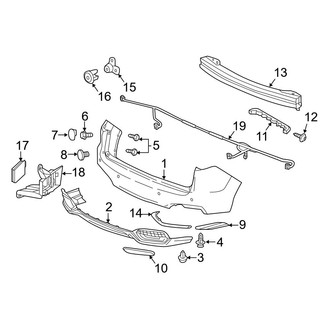 Acura OE - Rear Bumper - Bumper & Components