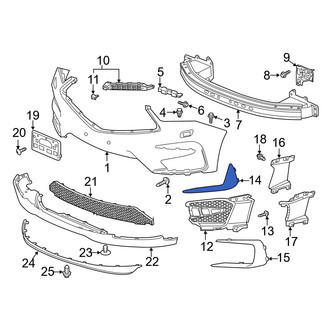 Acura OE - Front Right Bumper Trim