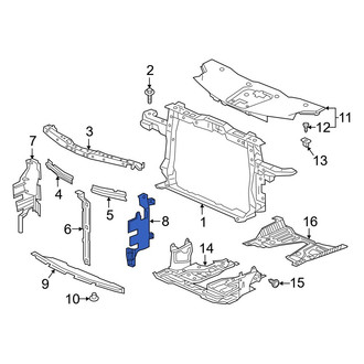 Acura OE - Front Left Radiator Support Air Deflector