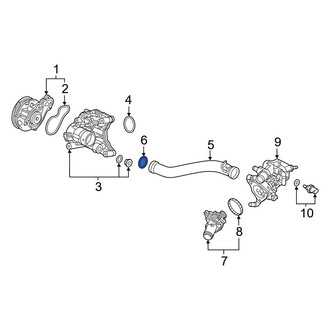 Acura OE - Engine Water Pump Outlet Pipe O-Ring
