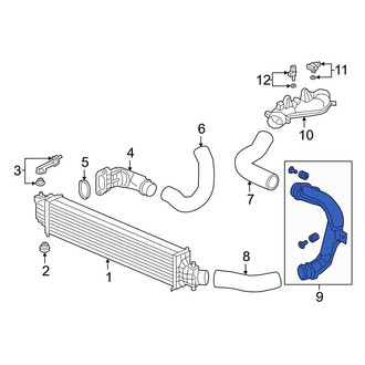 Acura OE - Left Center Intercooler Pipe