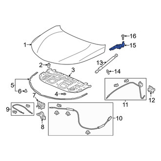 Acura OE - Front Right Hood Hinge