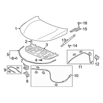 Acura OE - Hood Insulation Pad Clip