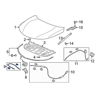 Acura OE - Front Hood Release Cable