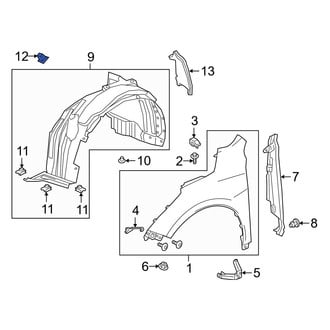 Acura OE - Quarter Panel Splash Shield Grommet