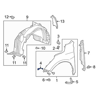 Acura OE - Right Upper Fender Bracket