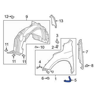 Acura OE - Right Lower Fender Bracket