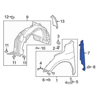 Acura OE - Front Left Fender Filler Panel