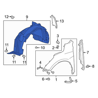 Acura OE - Front Left Fender Splash Shield