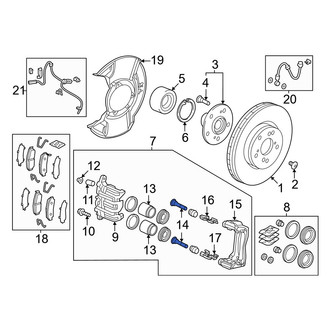 Acura OE - Front Upper Disc Brake Caliper Pin