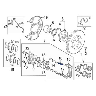 Acura OE - Front Disc Brake Anti-Rattle Clip