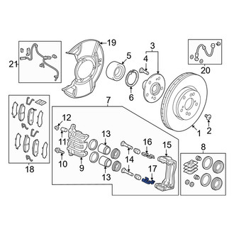 Acura OE - Front Disc Brake Anti-Rattle Clip