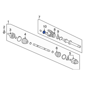 Acura OE - CV Axle Shaft Carrier Bearing Seal