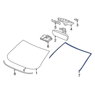 Acura OE - Front Upper Windshield Molding