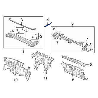 Acura OE - Right Cowl Side Panel