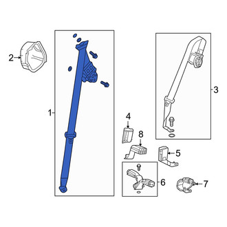 Acura OE - Rear Right Seat Belt Lap and Shoulder Belt