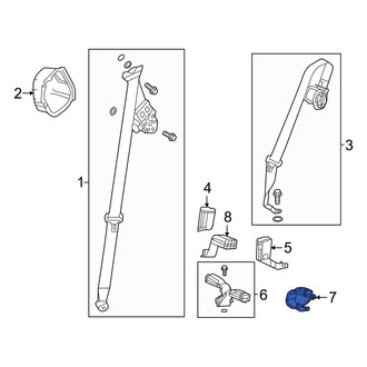 Acura OE - Rear Left Seat Belt Receptacle