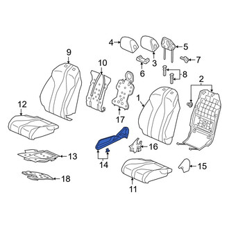 Acura OE - Front Right Inner Seat Trim Panel