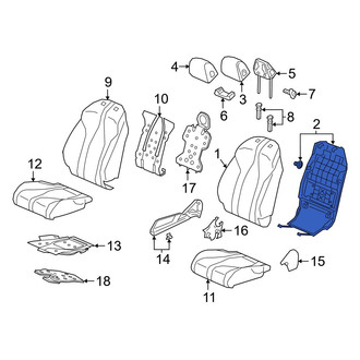 Acura OE - Front Left Seat Back Panel