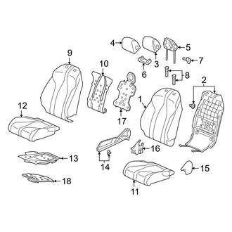 Acura OE - Seats & Tracks - Passenger Seat Components (Cushions & Components)