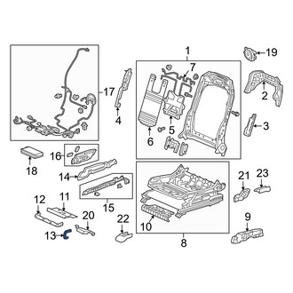 Acura OE - Front Left Inner Seat Frame Trim Panel
