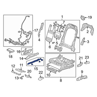 Acura OE - Front Left Seat Track Cover