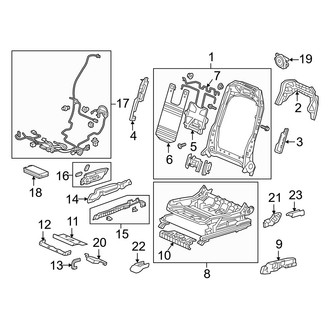 Acura OE - Seats & Tracks - Passenger Seat Components (Frame & Adjuster Components)