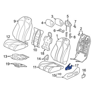 Acura OE - Front Left Inner Seat Back Recliner Adjustment Mechanism Cover