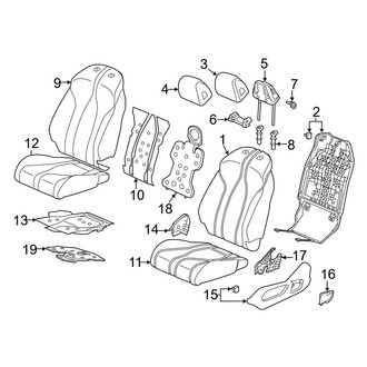 Acura OE - Seats & Tracks - Driver Seat Components (Cushions & Components)