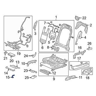 Acura OE - Front Left Outer Seat Frame Trim Panel