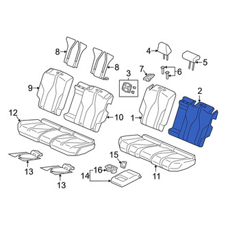 Acura OE - Rear Left Seat Back Cushion