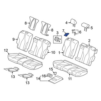 Acura OE - Rear Left Folding Seat Latch Release Handle Bezel