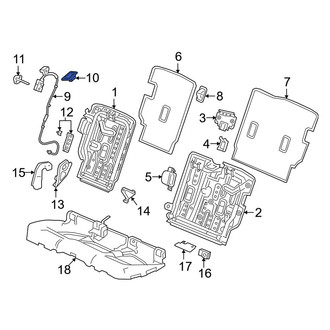 Acura OE - Rear Left Folding Seat Latch Release Handle Bezel