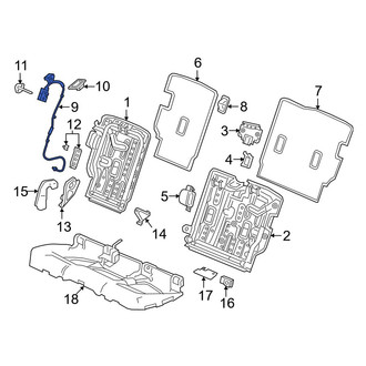 Acura OE - Rear Left Folding Seat Release Cable