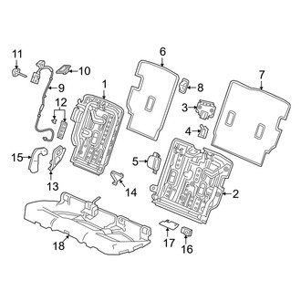 Acura OE - Seats & Tracks - Rear Seat Components (Frame & Components)