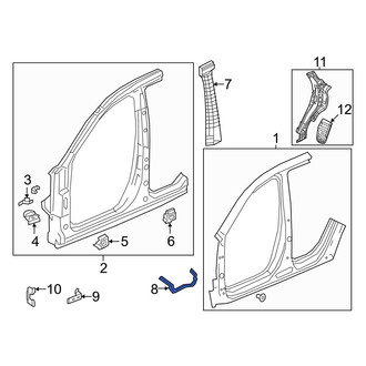 Acura OE - Left Center Body B-Pillar Baffle Plate