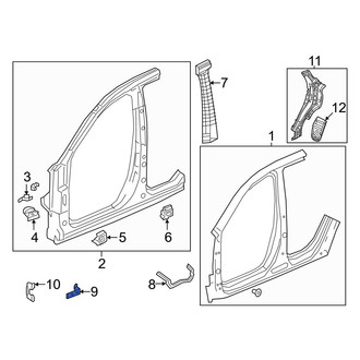 Acura OE - Outer Body A-Pillar Baffle Plate