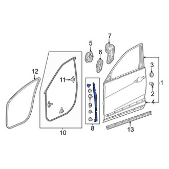 Acura OE - Front Left Upper Door Shell Seal