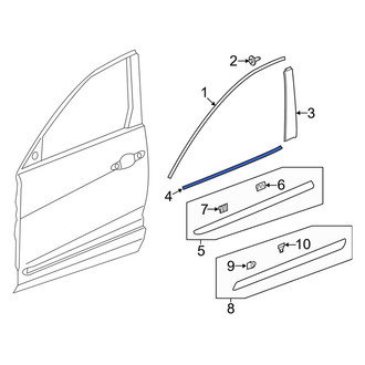Acura OE - Front Left Door Belt Molding