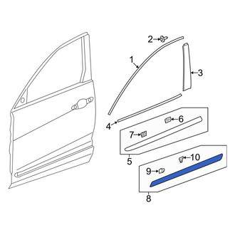 Acura OE - Front Left Lower Door Molding