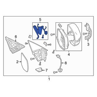 Acura OE - Front Left Door Mirror Wiring Harness