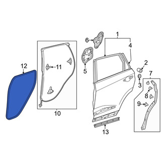 Acura OE - Rear Left Inner Door Seal