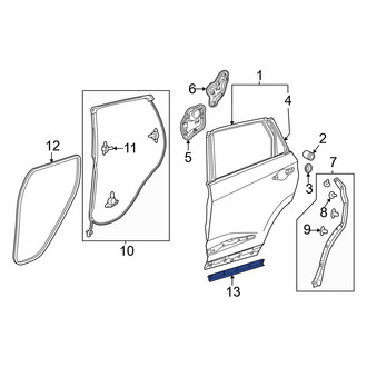Acura OE - Rear Left Lower Door Shell Seal