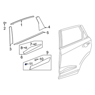 Acura OE - Lower Door Molding Clip
