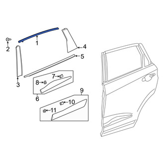 Acura OE - Front Left Door Reveal Molding